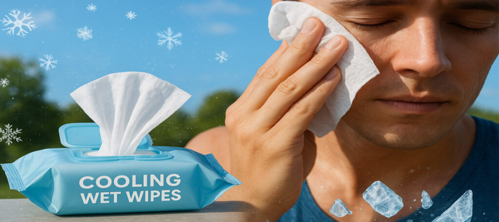 cooling wet wipes machine